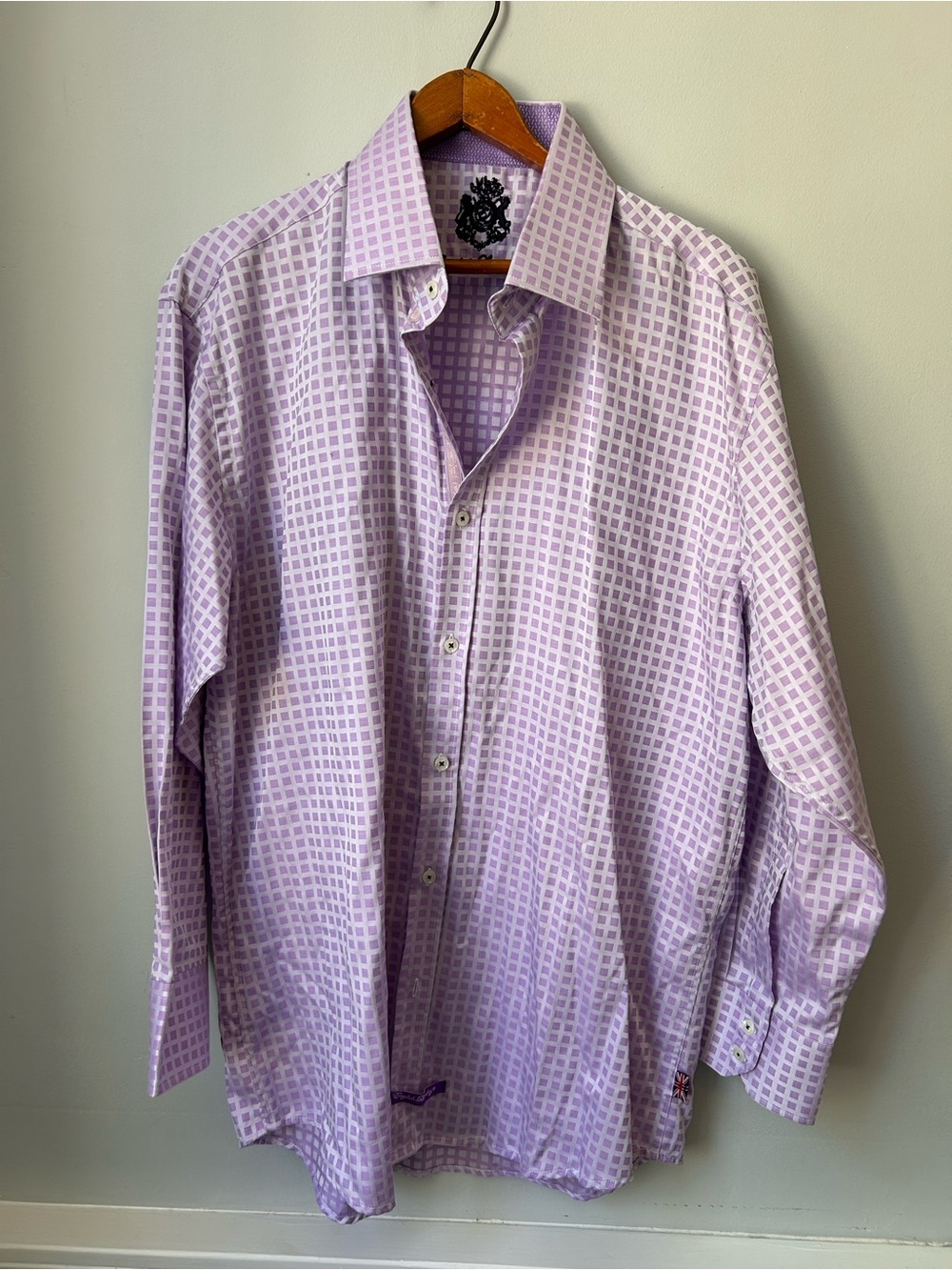 ENGLISH LAUNDRY FLIP CUFF Mens Button Up Long Sleeve Dress Shirt sz 16 1/2 32/33